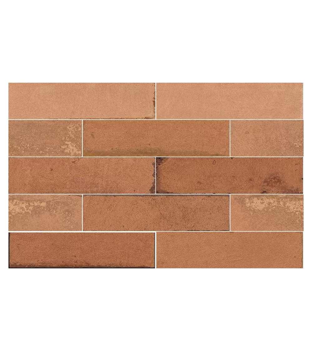Carrelage Mur Coloré Terre cuite Effet Bejmat 7x28 Clay InstaHouse Murus Carmen compo