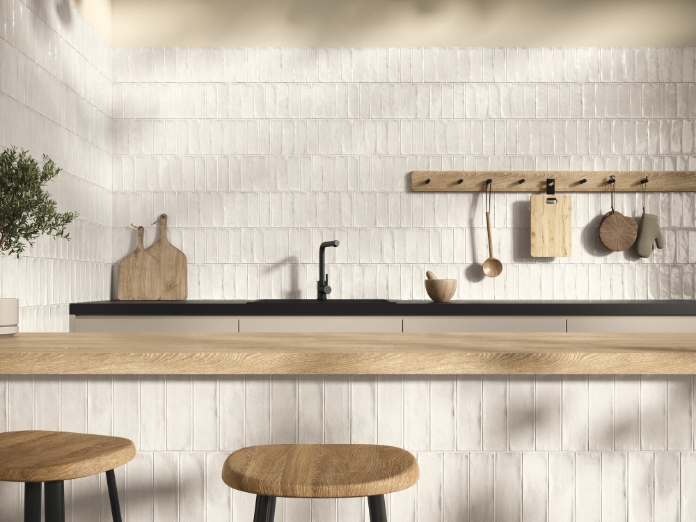 Carrelage Effet Zellige Craquelé Ecru 6,5x20 Fez InstaHouse NOUR CARMEN mur crédence cuisine