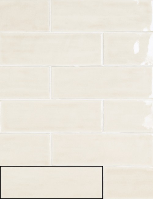 Carrelage Effet Zellige Craquelé Ecru 6,5x20 Fez InstaHouse NOUR CARMEN comp