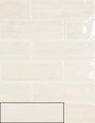 Carrelage Effet Zellige Craquelé Ecru 6,5x20 Fez InstaHouse NOUR CARMEN comp