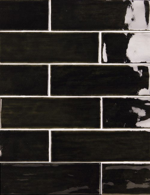 Carrelage Effet Zellige Craquelé Noir 6,5x20 Fez InstaHouse NOUR CARMEn comp